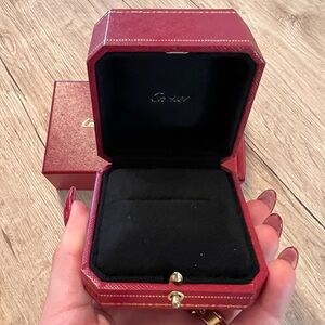 Cartier Burgundy and Black ring Box
